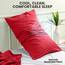 Utopia Bedding Queen-Kissenbezüge – 2er-Pack – Hotelverschluss – weicher, gebürsteter Mikrofaserstoff – schrumpf- und farbecht, Kissenbezüge 20 X 30 Inches (Queen, Rot)