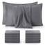 Utopia Bedding – 12er-Set Kissenbezüge – 50 x 75 cm – Oeko-TEX – Gebürstete Mikrofaser, 100% Polyester, mit Umschlagverschluss (Kissenfüllung Nicht enthalten), nur Kissenbezug – Grau