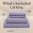 Utopia Bedding California King Size Bettlaken-Set, 4-teilig, weiche und atmungsaktive Mikrofaser, enthält 1 Spannbetttuch, 1 Bettlaken und 2 Kissenbezüge, Oeko Tex (Lavendel)
