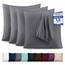 Utopia Bedding – 4er-Set Kissenbezüge – 80 x 80 cm – Oeko-TEX – Gebürstete Mikrofaser, 100% Polyester, mit Umschlagverschluss (Kissenfüllung Nicht enthalten), nur Kissenbezug – Grau