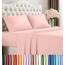 Utopia Bedding Bettwäsche-Set für King-Size-Betten – 4-teiliges Bettwäsche-Set, weiche und atmungsaktive Mikrofaser, enthält 1 Spannbetttuch, 1 Bettlaken und 2 Kissenbezüge – Oeko Tex (Teerosa)