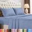 Utopia Bedding California King Size Bettlaken-Set, 4-teilig, weiche und atmungsaktive Mikrofaser, enthält 1 Spannbetttuch, 1 Bettlaken und 2 Kissenbezüge, Oeko Tex (Heather Navy)