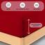 Buymax Spannbettlaken 70x140cm Baumwolle 100% Kinderbett Spannbetttuch Baby Bettlaken Jersey, Matratzenhöhe bis 15 cm, Farbe Rot