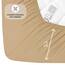 Buymax Spannbettlaken 70x140cm Doppelpack 100% Baumwolle Kinderbett Spannbetttuch Baby Bettlaken Jersey, Matratzenhöhe bis 15 cm, Farbe Sand