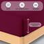 Buymax Spannbettlaken 90x200cm Doppelpack 100% Baumwolle Spannbetttuch Bettlaken Jersey, Matratzenhöhe bis 25 cm, Farbe Bordeaux