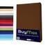 Buymax Spannbettlaken 100x200cm Baumwolle 100% Spannbetttuch Bettlaken Jersey, Matratzenhöhe bis 25 cm, Farbe Schokobraun
