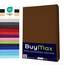 Buymax Spannbettlaken 90x200cm Doppelpack 100% Baumwolle Spannbetttuch Bettlaken Jersey, Matratzenhöhe bis 25 cm, Farbe Schokobraun