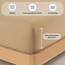Buymax Spannbettlaken 90x200cm Baumwolle 100% Spannbetttuch Bettlaken Jersey, Matratzenhöhe bis 25 cm, Farbe Sand