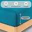 Buymax Spannbettlaken 100x200cm Baumwolle 100% Spannbetttuch Bettlaken Jersey, Matratzenhöhe bis 25 cm, Farbe Petrol