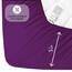Buymax Spannbettlaken 120x200cm Baumwolle 100% Spannbetttuch Bettlaken Jersey, Matratzenhöhe bis 25 cm, Farbe Aubergine