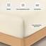 Buymax Spannbettlaken 180x200cm Baumwolle 100% Spannbetttuch Bettlaken Jersey, Matratzenhöhe bis 25 cm, Farbe Beige