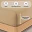 Buymax Wasserbett Spannbettlaken Stretch 180x200-200x220 cm für Wasserbetten und Boxspringbetten Bettbezug für Matratzen bis 35 cm Matratzenhöhe, Beige Sand