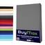 Buymax Wasserbett Spannbettlaken Stretch 180x200-200x220 cm für Wasserbetten und Boxspringbetten Bettbezug für Matratzen bis 35 cm Matratzenhöhe, Anthrazit-Grau