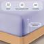Buymax Wasserbett Spannbettlaken Stretch 180x200-200x220 cm für Wasserbetten und Boxspringbetten Bettbezug für Matratzen bis 35 cm Matratzenhöhe, Silber Grau