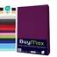 Buymax Topper Spannbettlaken 200x200 cm Spannbetttuch 100% Baumwolle Jersey für Matratzentopper bis 12 cm Matratzenhöhe Bettlaken für Boxspringbett Topper, Aubergine