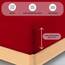 Buymax Topper Spannbettlaken 200x200 cm Spannbetttuch 100% Baumwolle Jersey für Matratzentopper bis 12 cm Matratzenhöhe Bettlaken für Boxspringbett Topper, Rot