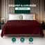 Utopia Bedding - Bettlaken ohne Gummizug 270x290cm - Oeko-TEX Zertifiziert - Weich Gebürstetes Polyester - Mikrofaser Flaches Laken – Burgunderrot