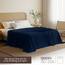Utopia Bedding Bettlaken, weich gebürstetes Mikrofasergewebe, schrumpffreies und lichtbeständiges Oberlaken, pflegeleicht, nur 1 Bettlaken, Queensize, Marineblau