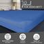 Leonado Vicent - Classic Spannbettlaken Bettlaken 100% Baumwolle Jersey Spannbetttuch in vielen Farben & Größen, Maße Spannbettlaken:180 x 200 cm - 200 x 200 cm, Farbe Spannbettlaken:Blau