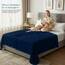 Utopia Bedding - Bettlaken ohne Gummizug 225x255cm - Oeko-TEX Zertifiziert - Weich Gebürstetes Polyester - Mikrofaser Flaches Laken – Marineblau
