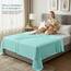 Utopia Bedding - Bettlaken ohne Gummizug 270x290cm - Oeko-TEX Zertifiziert - Weich Gebürstetes Polyester - Mikrofaser Flaches Laken – Spa Blau