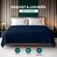 Utopia Bedding - Flach Laken ohne Gummizug - 167 x 243 cm - Oeko-TEX Zertifiziert - Weich Gebürstetes Polyester – Mikrofaser – Flaches Blatt – Marineblau
