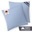 Blumtal Kissenbezug 50x50 cm (2er Set Kissenbezüge) - Blau - 100% Baumwoll-Jersey, Oeko-Tex Zertifiziert, Kissenbezüge 50x50 - Jersey Kissenhülle für Deko-Kissen 50x50 mit Reißverschluss
