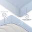Blumtal® Premium Topper Spannbettlaken 140x200cm Jersey - OEKO-TEX zertifiziertes Bettlaken 140x200 Baumwolle 100% - Spannbettlaken Topper 140x200 bis 10cm - Spannbettlaken für Topper - Hellblau