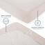 Blumtal® Premium Spannbettlaken Jersey Boxspringbetten - 180x200 Oeko-TEX zertifiziertes Bettlaken - Spannbettlaken aus Baumwolle - Leintuch Grau