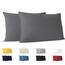 Dreamzie Kissenbezug 40x70 (Set mit 2) - 100% Jersey Baumwolle 150 g/qm Kissenbezüge -Anthrazit - Für Kissen 40x70 cm - Kissenhülle - Kissenbezug - Resistent und Hypoallergen