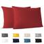 Dreamzie Kissenbezug 30x50 (Set mit 2) - 100% Jersey Baumwolle 150 g/qm Kissenbezüge -Rot - Für Kissenbezug 50x30 cm - Kissenhülle - Resistent und Hypoallergen
