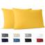 Dreamzie Kissenbezug 40x70 (Set mit 2) - 100% Jersey Baumwolle 150 g/qm Kissenbezüge -Gelb - Für Kissen 40x70 cm - Kissenhülle - Kissenbezug - Resistent und Hypoallergen