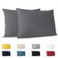 Dreamzie Kissenbezug 40x60 (Set mit 2) - 100% Jersey Baumwolle 150 g/qm Kissenbezüge -Anthrazit - Für Kissen 40 x 60 cm - Kissenhülle - Kissenbezug - Resistent und Hypoallergen
