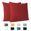 Dreamzie Kopfkissenbezug, 50 x 50 cm (2 Stück), 100% Baumwolle, Jersey, 150 g/m², rot, Kissenbezug 50 x 50 cm, Baumwolle, strapazierfähig, hypoallergen, für Kopfkissen