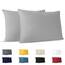 Kissenbezug 50 x 70 cm (Set mit 2) - 100% Jersey Baumwolle 150 g/qm Kissenbezüge -Grau - Für Kissen 50 x 70 cm - Kissenhülle - Kissenbezug - Resistent und Hypoallergen - Dreamzie