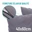 Dreamzie Kissenbezug 40x60 (Set mit 2) - 100% Jersey Baumwolle 150 g/qm Kissenbezüge -Anthrazit - Für Kissen 40 x 60 cm - Kissenhülle - Kissenbezug - Resistent und Hypoallergen (Packung mit 2)