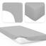 Jacobson Jersey Spannbettlaken Spannbetttuch Baumwolle Bettlaken (60x120-70x140 cm, Grau)
