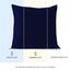 Dreamzie Kissenbezug 80x80 (Set mit 2) - 100% Jersey Baumwolle 150 g/qm Kissenbezüge -Dunkelblau - Für Kissen 80 x 80 cm - Kissenhülle - Kissenbezug - Resistent und Hypoallergen