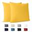 Dreamzie Kissenbezug 80x80 (Set mit 2) - 100% Jersey Baumwolle 150 g/qm Kissenbezüge -Gelb - Für Kissenbezug 80x80 Baumwolle - Kissenhülle - Resistent und Hypoallergen
