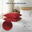 Kissenbezug 80x80 (Set mit 2) - 100% Jersey Baumwolle 150 g/qm Kissenbezüge -Rot - Für Kissen 80 x 80 cm - Kissenhülle - Kissenbezug - Resistent und Hypoallergen - Dreamzie