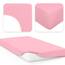 Jacobson Jersey Spannbettlaken Spannbetttuch Baumwolle Bettlaken (140x200-160x200 cm, Rosa)