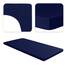 Jacobson Jersey Spannbettlaken Spannbetttuch Baumwolle Bettlaken (Topper 180-200x200 cm, Dunkelblau)