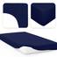 Jacobson Jersey Spannbettlaken Spannbetttuch Baumwolle Bettlaken (90x200-100x200 cm, Dunkelblau)