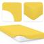 Jacobson Jersey Spannbettlaken Spannbetttuch Baumwolle Bettlaken (120x200-130x200 cm, Gelb)