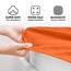 Jacobson Jersey Spannbettlaken Spannbetttuch Baumwolle Bettlaken (140x200-160x200 cm, Orange)