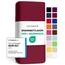 Jacobson Jersey Spannbettlaken Spannbetttuch Baumwolle Bettlaken (120x200-130x200 cm, Bordeaux)