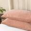 CaliTime Gemütliche Standard-Kissenbezüge für Bett, Bettwäsche, Dekoration, einfarbig, weiches Chenille, 50 x 66 cm, Altrosa, 2 Stück