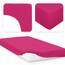 Jacobson Jersey Spannbettlaken Spannbetttuch Baumwolle Bettlaken (180x200-200x200 cm, Pink)