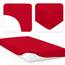Jacobson Jersey Spannbettlaken Spannbetttuch Baumwolle Bettlaken (140x200-160x220 cm, Rot)