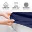Jacobson Jersey Spannbettlaken Spannbetttuch Baumwolle Bettlaken (180x200-200x220 cm, Dunkelblau)